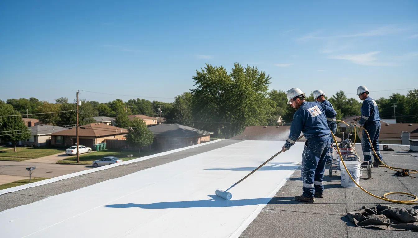 Commercial roof coating in Mumford, NY near me